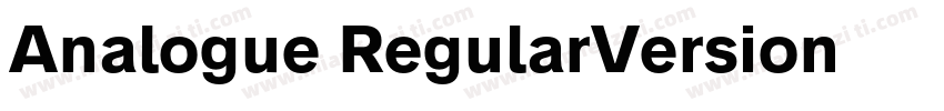Analogue RegularVersion字体转换